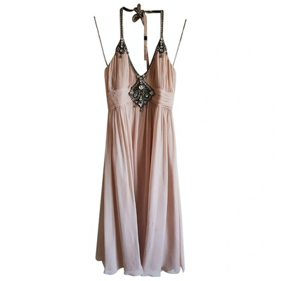Pre-owned Jenny Packham Silk Mid-length Dress In Pink