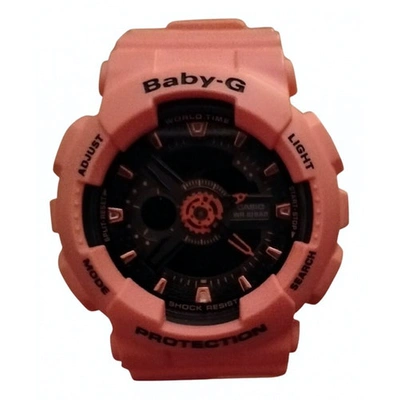 Pre-owned Casio Watch In Pink