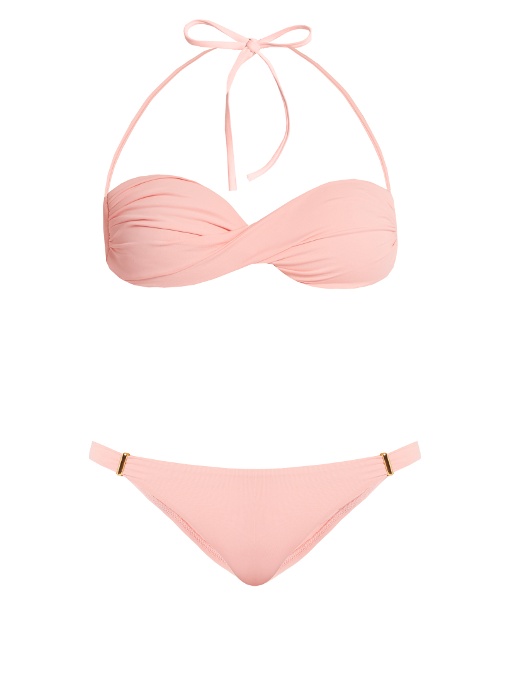 light pink bandeau bikini