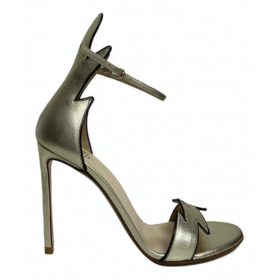 Pre-owned Francesco Russo Gold Leather Sandals