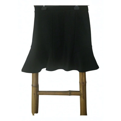Pre-owned Claudie Pierlot Wool Mini Skirt In Black
