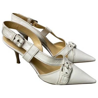 Pre-owned Sergio Rossi Leather Heels In White