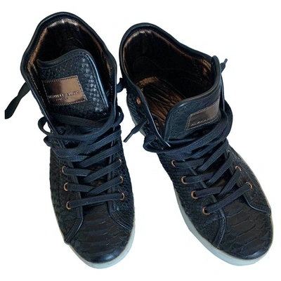 Pre-owned Alexander Smith Leather Trainers In Black