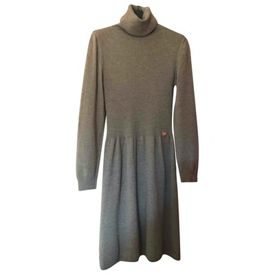 Pre-owned Cinzia Rocca Wool Mid-length Dress In Brown