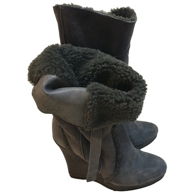 Pre-owned Patrizia Pepe Boots In Grey