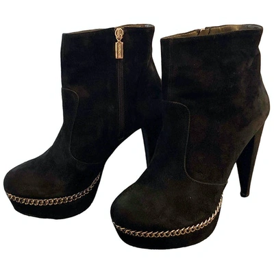 Pre-owned Bruno Magli Ankle Boots In Black