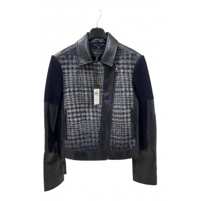 Pre-owned Bcbg Max Azria Wool Jacket In Blue