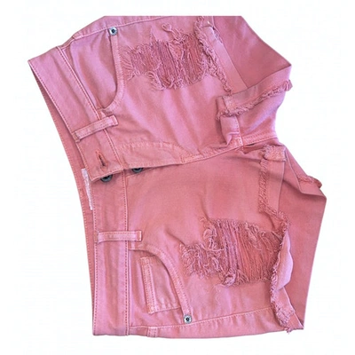 Pre-owned Guess Pink Denim - Jeans Shorts