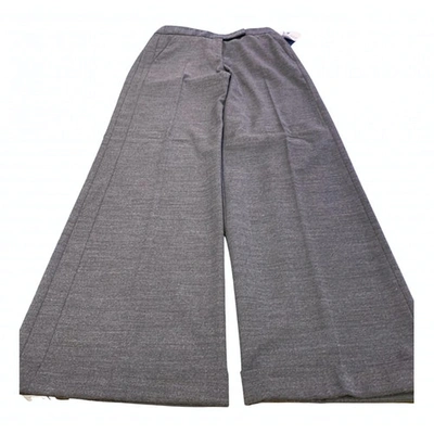 Pre-owned Nicole Farhi Cloth Trousers In Grey