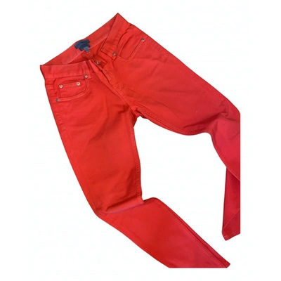 Pre-owned Ted Baker Trousers In Red