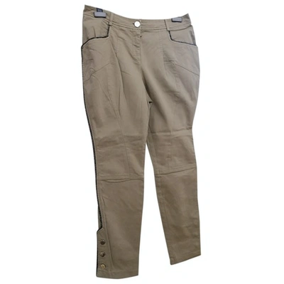 Pre-owned Pinko Carot Pants In Green