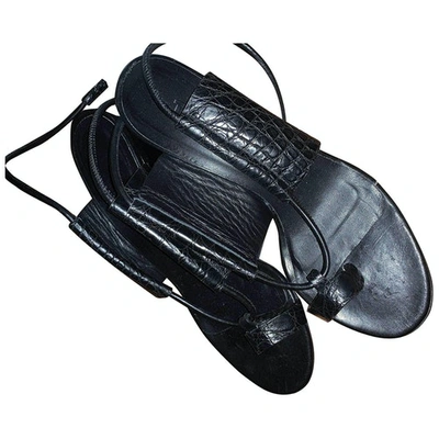 Pre-owned Tibi Leather Sandals In Black