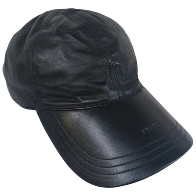 Pre-owned Prada Black Leather Hat