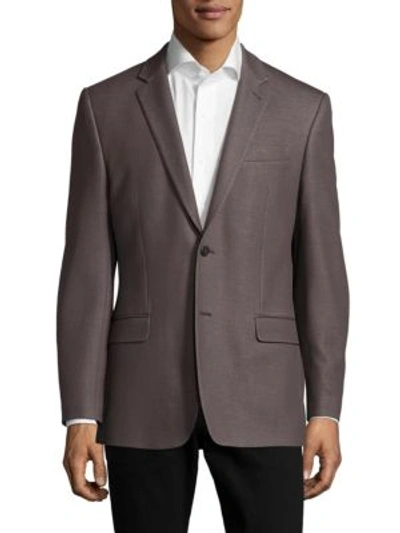 Versace Cotton Two-button Sportcoat In Dark Grey