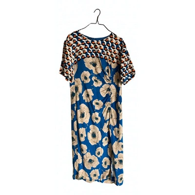 Pre-owned Dries Van Noten Mid-length Dress In Blue