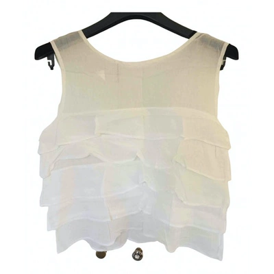 Pre-owned Claudie Pierlot White Cotton Top