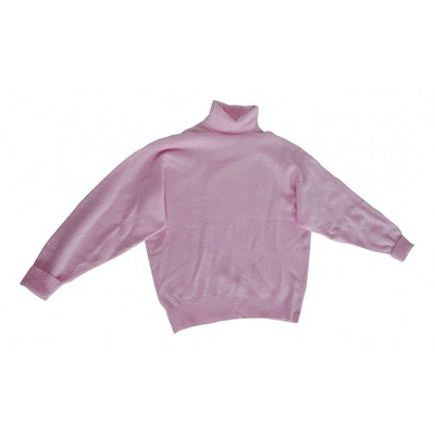 Pre-owned Barrie Wool Jumper In Pink