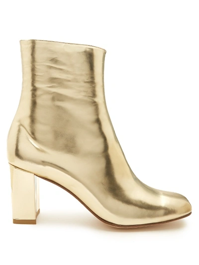 Maryam Nassir Zadeh Agnes Block-heel Leather Ankle Boots In Metallic ...