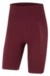 Nike Dri-fit Yoga Infinalon Shorts In Night Maroon/ Dark Beetroot