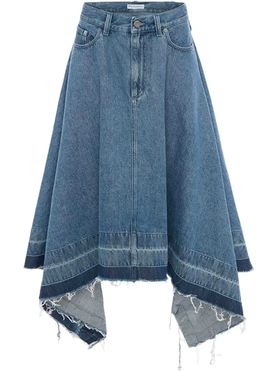 Jw Anderson J.w. Anderson Cotton Denim Skirt In Blue