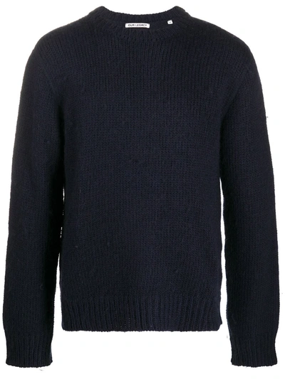 Our Legacy Ribbed-knit Jumper In Blue