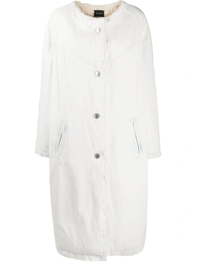 Isabel Marant Single-breasted Mid-length Coat In White