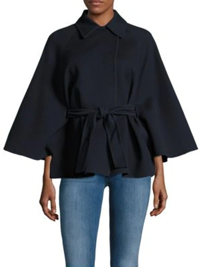 Max Mara Wool Button-front Jacket In Ultra Marine