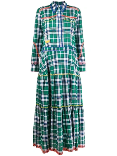Mira Mikati Plaid Check Dress In Green