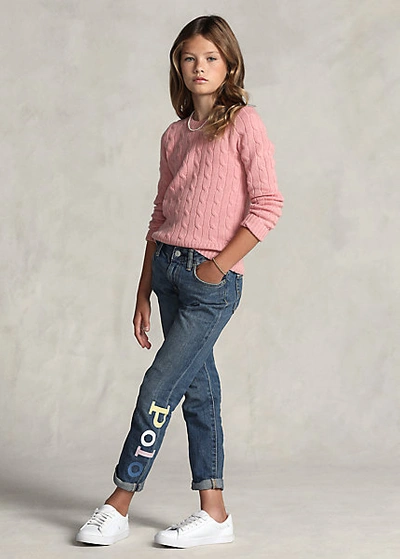 Polo Ralph Lauren Kids' Little Girl's Astor Slim Boyfriend Jeans In Jacey Wash