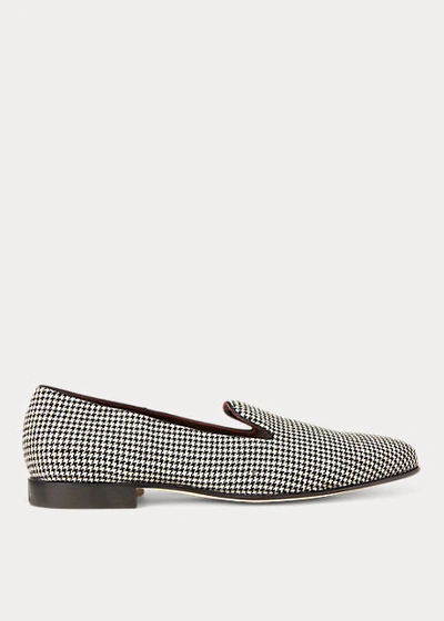 Ralph Lauren Alonzo Houndstooth Wool Slipper In Multi