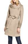 Sentaler Hooded Alpaca & Wool Wrap Coat In Camel