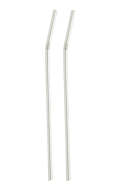 Christofle Uni Set Of 2 Straws In Silver
