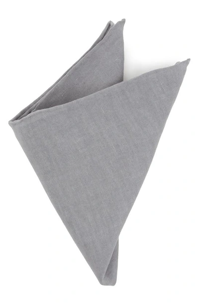 Cufflinks, Inc Linen Pocket Square In Grey