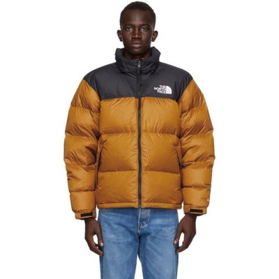 The North Face Brown 1996 Retro Nuptse Padded Jacket In Yellow