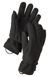 Patagonia Synchilla Recycled Fleece Gloves In Black