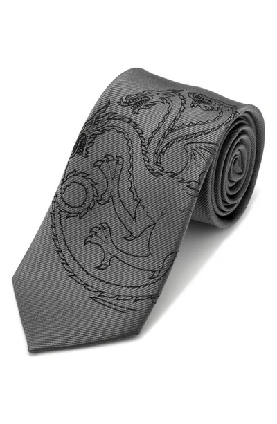 Cufflinks, Inc Game Of Thrones Targaryen Silk Tie In Grey