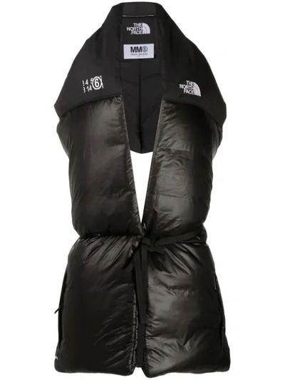 Mm6 Maison Margiela Mm6 By Maison Margiela X The North Face Nuptse Padded Ripstop Scarf In Black