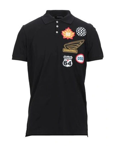 Dsquared2 Polo Shirts In Black