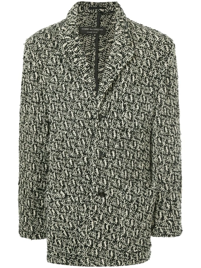 Pre-owned Comme Des Garçons Textured Chunky-knit Cardigan In Black