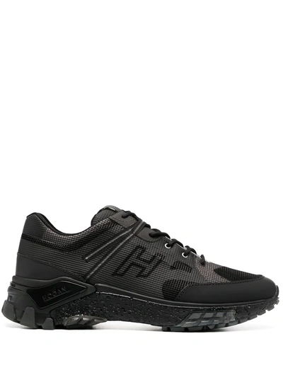 Hogan Lace-up Low-top Sneakers In Black