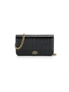 Balenciaga Bb Croc-embossed Leather Phone-case-on-chain In Black