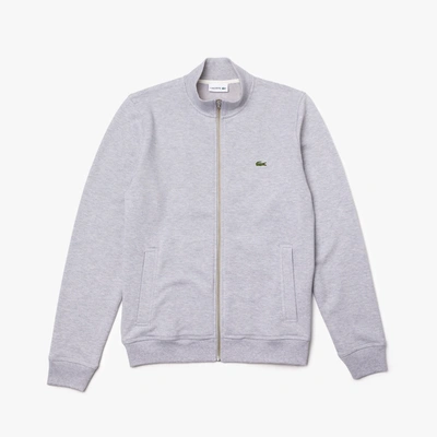 Lacoste Men's Zip-up Piquã© Fleece Jacket - Xxl - 7 In Grey