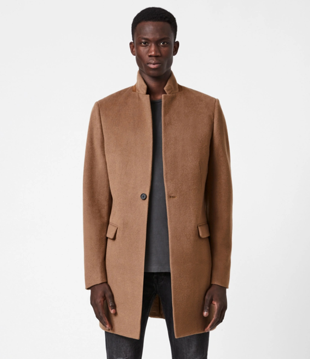 Allsaints Manor Wool Coat In Camel | ModeSens