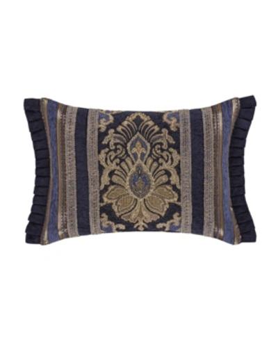 J Queen New York Woodstock Decorative Pillow, 15" X 20" In Indigo