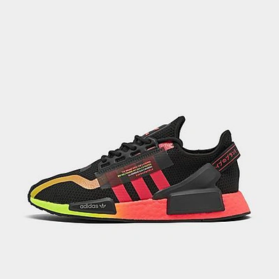 Adidas Originals Adidas Men's Nmd R1 V2 Casual Sneakers From Finish Line In Black/signal Pink/signal Green