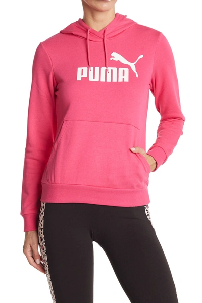 Puma Women's Logo Fleece Hoodie In Purple
