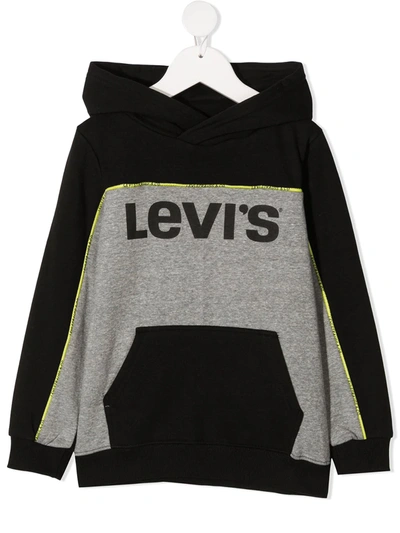 Levi's Kids' Big Boys Colourblock Hoodie In Black