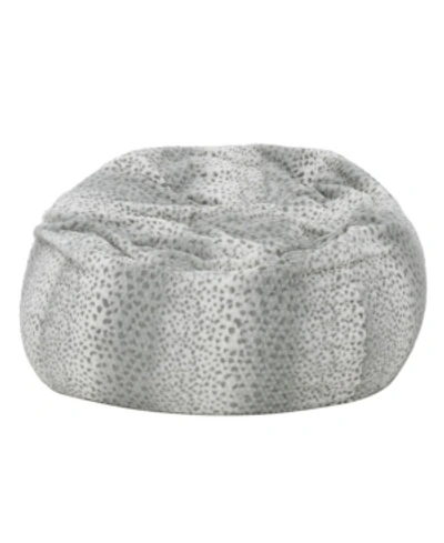 Noble House 3ft. Faux Fur Bean Bag In Grey
