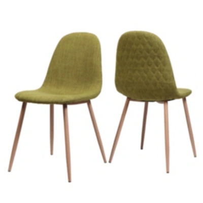 Noble House Caden Dining Chairs (set Of 2) In Green
