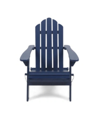 Noble House Hollywood Outdoor Adirondack Chair In Blue